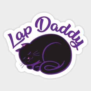 Lap Daddy (black cat) Sticker